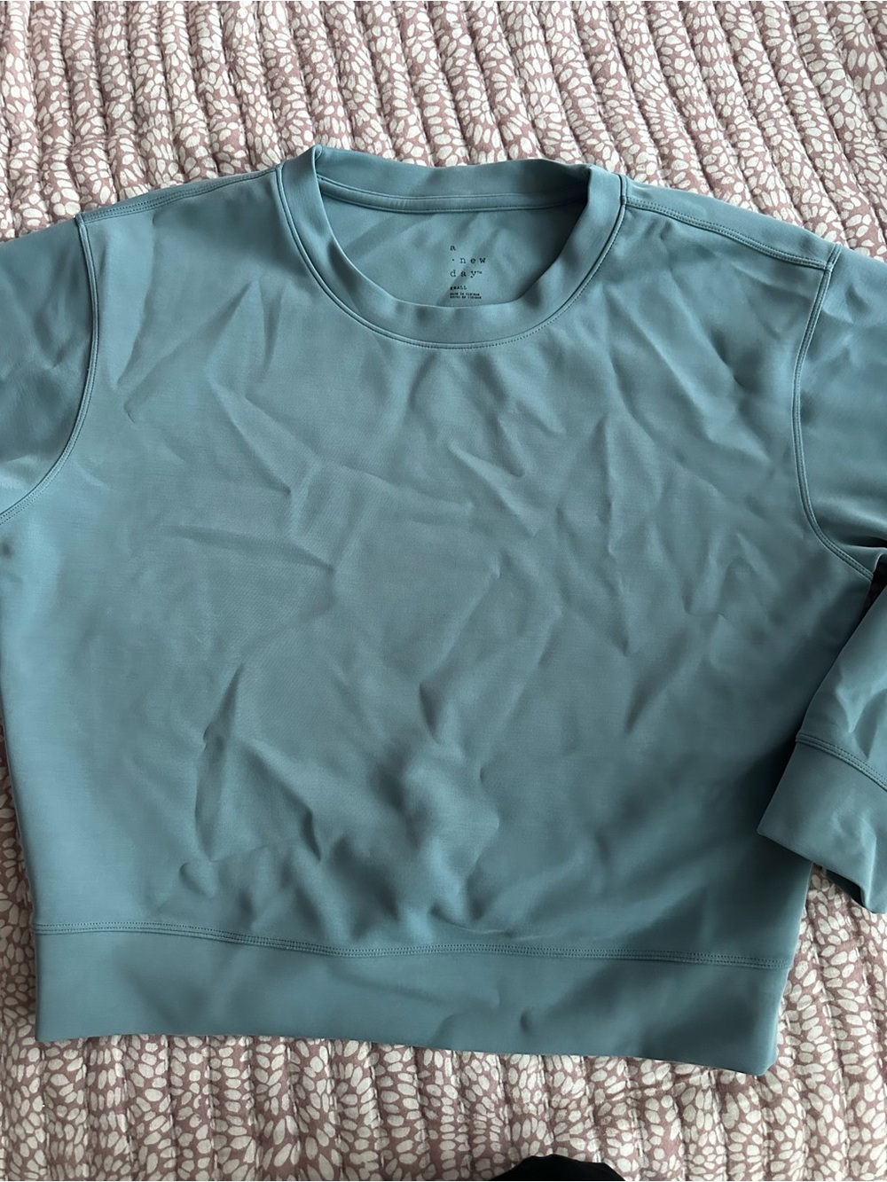 a new day Dusty Teal Crewneck Top